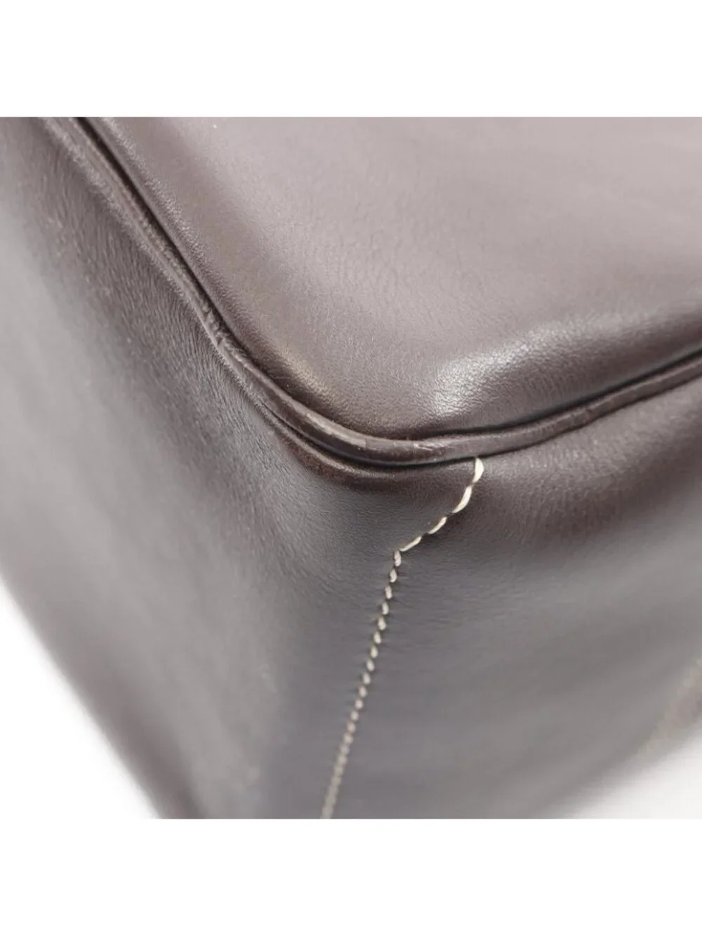Celine Handbag Boogie Bag Dark Brown Leather